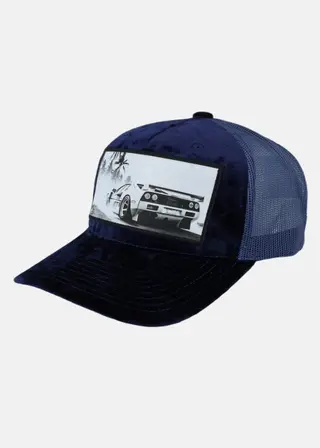 Produktfoto för Calza Pennello - Blå trucker Keps - Sportscar Navy A-frame Trucker @ Hatstore