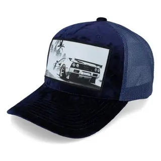 Produktfoto för Calza Pennello - Blå trucker Keps - Sportscar Navy A-frame Trucker @ Hatstore