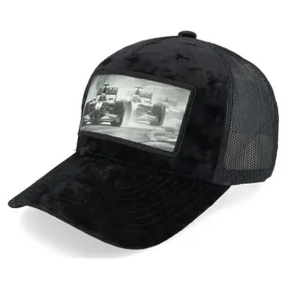 Produktfoto för Calza Pennello - Svart trucker Keps - Formula Racing Cars Velvet Black A-Frame Trucker @ Hatstore