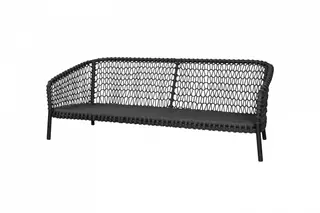 Produktfoto för Cane-Line, Ocean 3-sits soffa Dark grey Soft Rope