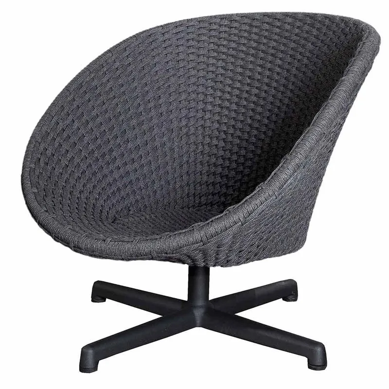 Alternativ bild 0 för Cane-Line, Peacock Lounge Svängfåtölj M/Aluminium Ben