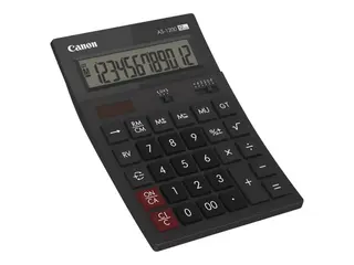 Produktfoto för Canon AS-1200 - Skrivbordskalkylator - 12 siffror - solcellspanel, batteri - mörkgrå