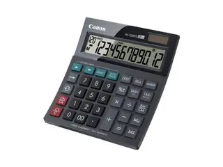 Produktfoto för Canon AS-220RTS - Skrivbordskalkylator - 12 siffror - solcellspanel, batteri - mörkgrå