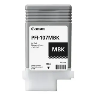 Produktfoto för Canon Bläckbehållare, PFI-107 MBK, 6704B001, matt svart, singelförpackning