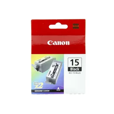 Alternativ bild 0 för Canon Bläckpatron, BCI-15, 8190A002, svart, dubbelförpackning