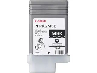 Produktfoto för Canon Bläckpatron, PFI-102 MBK, matt svart, singelförpackning, 0894B001