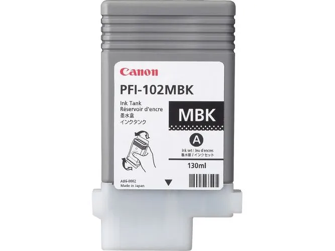Alternativ bild 0 för Canon Bläckpatron, PFI-102 MBK, matt svart, singelförpackning, 0894B001