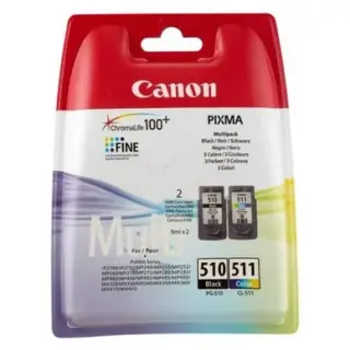 Produktfoto för Canon Bläckpatron PG-510 + CL-511, svart och trefärgad
