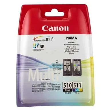 Alternativ bild 0 för Canon Bläckpatron PG-510 + CL-511, svart och trefärgad