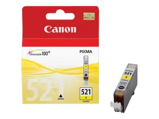 Produktfoto för Canon Bläckpatron PIXMA CLI-521 Y, 2936B001, ChromaLife100+-bläck, gul, singelförpackning