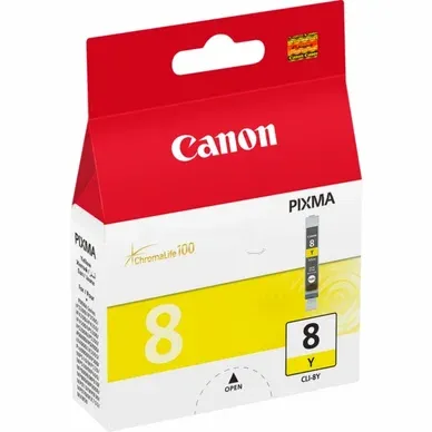 Alternativ bild 0 för Canon Bläckpatron, PIXMA CLI-8 Y, 0623B001, ChromaLife100, gul, singelförpackning