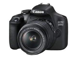 Produktfoto för Canon EOS 2000D - Digitalkamera - SLR - 24.1 MP - APS-C - 1 080 p / 30 fps - 3x optisk zoom EF-S 18-55mm III-lins - Wi-Fi, NFC