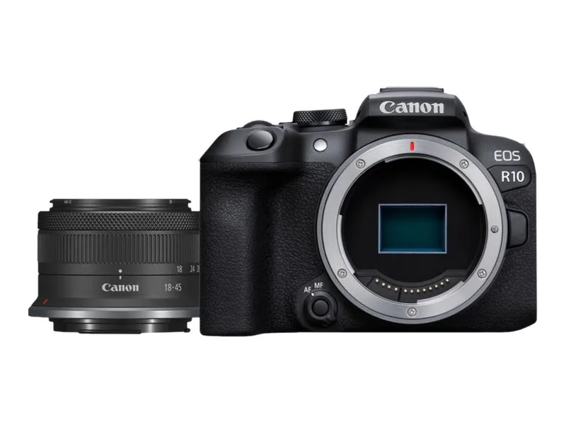 Alternativ bild 0 för Canon EOS R10 - Digitalkamera - spegellöst - 24.2 MP - APS-C - 4 K / 60 fps - 2.5x optisk zoom RF-S 18-45 mm F4,5-6,3 IS STM objektiv - Wi-Fi, Bluetooth - svart