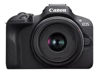 Produktfoto för Canon EOS R100 - Digitalkamera - spegellöst - 24.1 MP - APS-C - 4 K / 29.97 fps - 2.5x optisk zoom RF-S 18-45 mm F4,5-6,3 IS STM objektiv - Wi-Fi, Bluetooth - svart