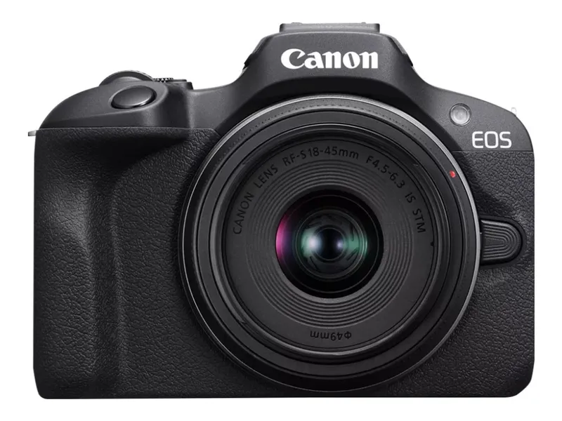 Alternativ bild 0 för Canon EOS R100 - Digitalkamera - spegellöst - 24.1 MP - APS-C - 4 K / 29.97 fps - 2.5x optisk zoom RF-S 18-45 mm F4,5-6,3 IS STM objektiv - Wi-Fi, Bluetooth - svart