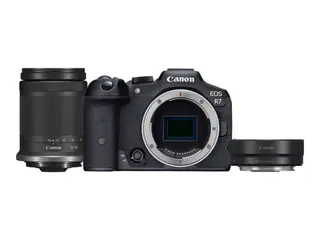 Produktfoto för Canon EOS R7 - Digitalkamera - spegellöst - 32.5 MP - 4 K / 60 fps - 8.3x optisk zoom RF-S 18-150mm F3.5-6.3 IS STM lens - Wi-Fi, Bluetooth
