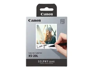 Produktfoto för Canon XS-20L - Färg (cyan, magenta, gul) - bläckbandskassett och papperssats - för Square QX10