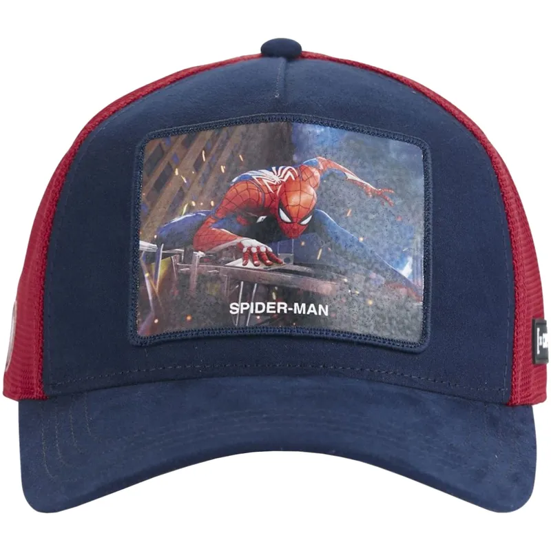 Bild 3 för Capslab - Blå trucker Keps - Marvel Spiderman Red/Blue Premium A-Frame Trucker @ Hatstore