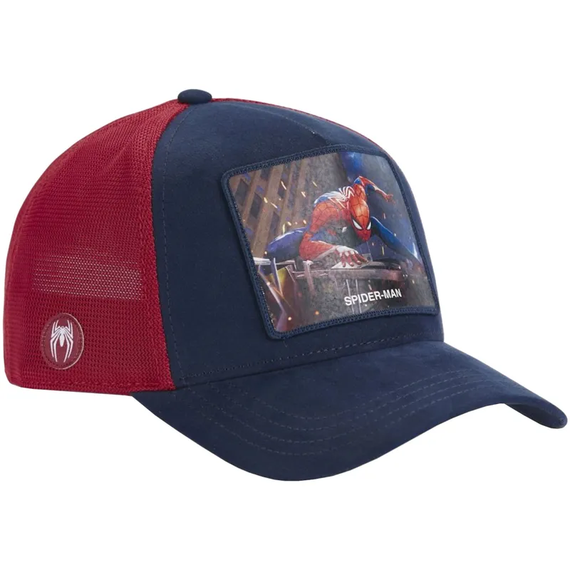 Bild 4 för Capslab - Blå trucker Keps - Marvel Spiderman Red/Blue Premium A-Frame Trucker @ Hatstore