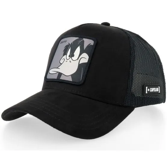 Bild 1 för Capslab - Svart trucker Keps - Looney Tunes Daffy Duck Black A-Frame Trucker @ Hatstore