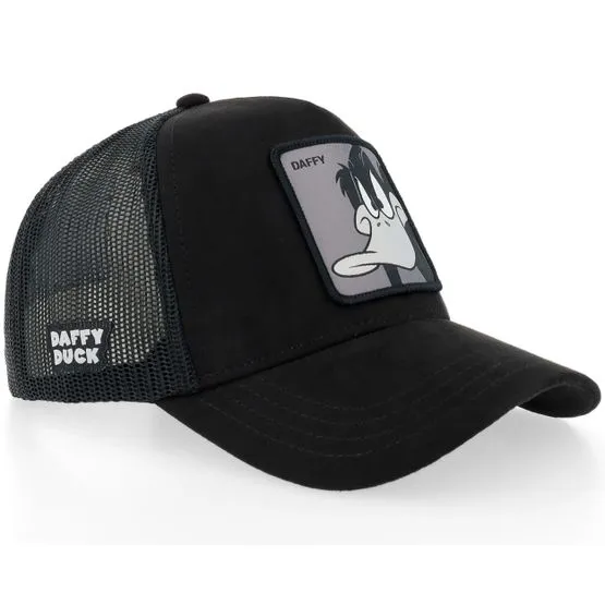 Bild 2 för Capslab - Svart trucker Keps - Looney Tunes Daffy Duck Black A-Frame Trucker @ Hatstore