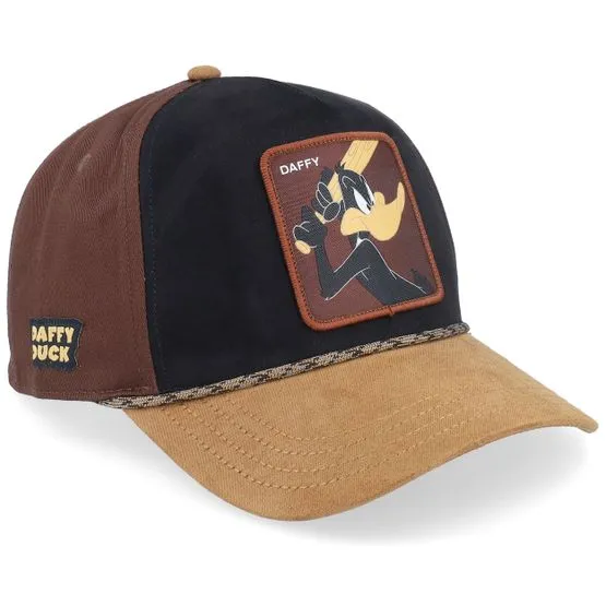Bild 1 för Capslab - Svart trucker Keps - Looney Tunes Daffy Duck Premium Brown/Black A-Frame Trucker @ Hatstore