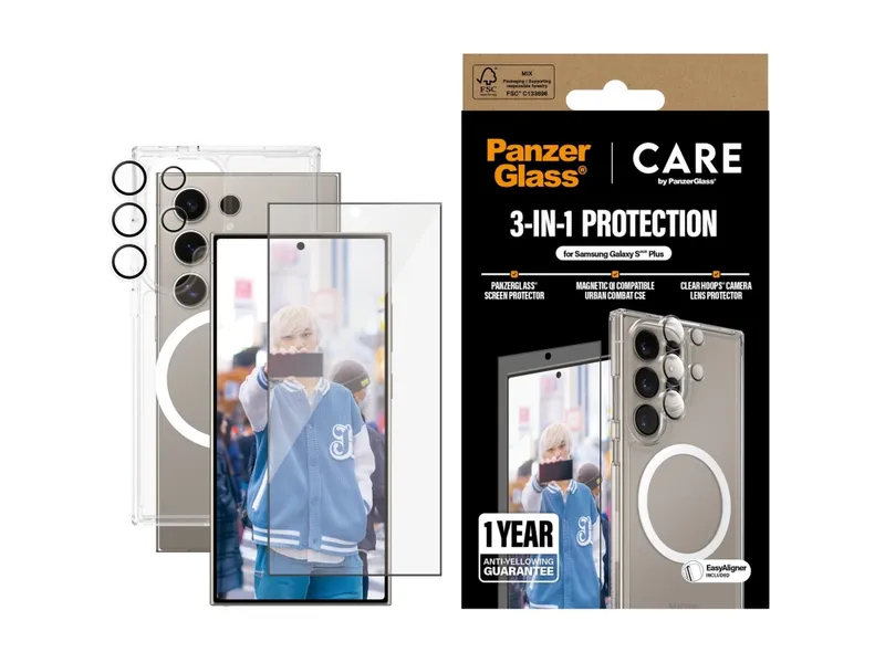 Alternativ bild 0 för CARE by PanzerGlass Flagship 3-in-1 Bundle Samsung Galaxy S25 Ultra