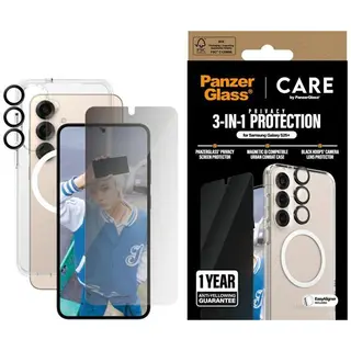 Produktfoto för CARE by PanzerGlass Flagship 3-in-1 Privacy Bundle Samsung Galaxy S25+