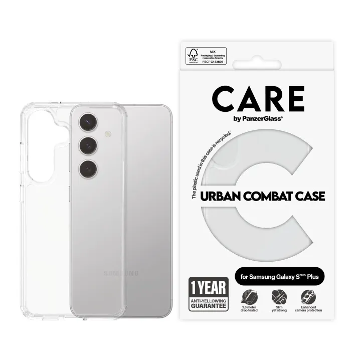 Alternativ bild 0 för CARE by PanzerGlass Flagship Case Transparent Urban Combat w. Clear Frame Samsung Galaxy S25+
