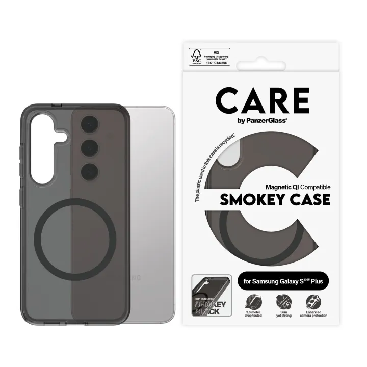 Alternativ bild 0 för CARE by PanzerGlass Flagship Case Urban Combat Smokey w. Black QI Compatible Samsung Galaxy S25+
