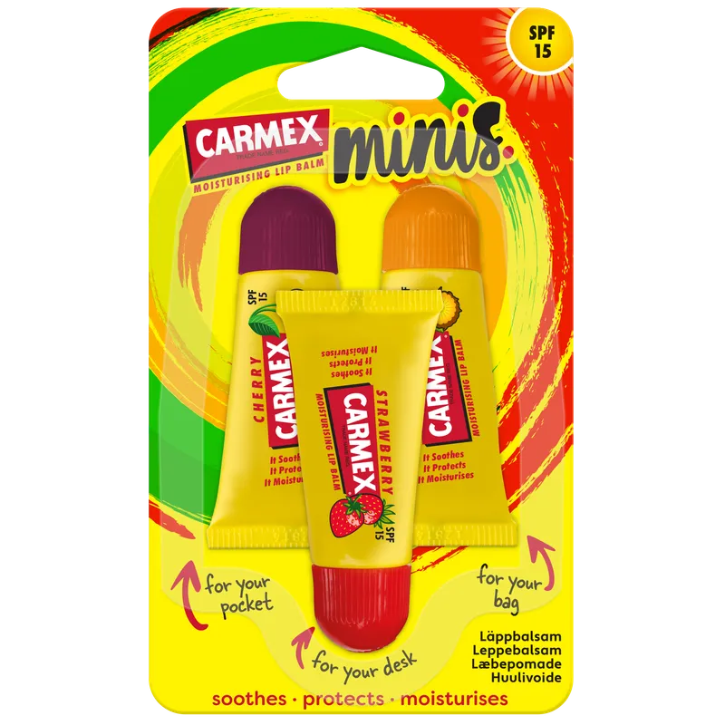 Bild 1 för Carmex Lip Balm Minis SPF15 3-pack