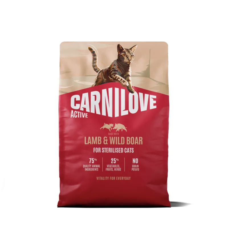 Bild 1 för Carnilove Active Cat Sterilised Adult All Breeds Lamb & Wild Boar torrfoder för katt 2 kg