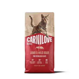 Produktfoto för Carnilove Active Cat Sterilised Adult All Breeds Lamb & Wild Boar torrfoder för katt 6 kg
