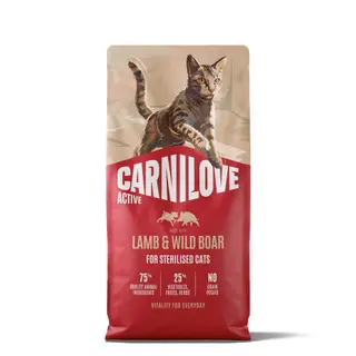 Produktfoto för Carnilove Active Cat Sterilised Adult All Breeds Lamb & Wild Boar torrfoder för katt 6 kg