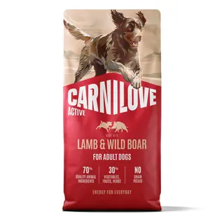 Produktfoto för Carnilove Active Dog Adult All Breeds Lamb & Wild Boar torrfoder för hund 12 kg