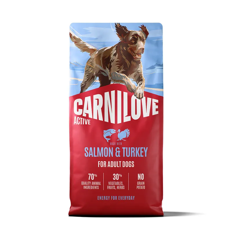 Alternativ bild 0 för Carnilove Active Dog Adult All Breeds Salmon & Turkey torrfoder för hund 12 kg