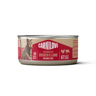 Produktfoto för Carnilove Cat Can Paté Chicken & Lamb 100 g