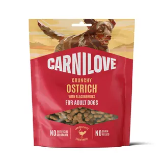 Produktfoto för Carnilove Dog Crunchy Snack Ostrich & Blackberries hundgodis 200 g