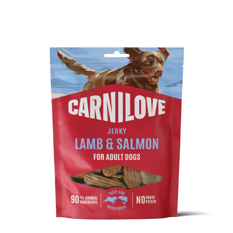 Bild 1 för Carnilove Dog Jerky Lamb & Salmon hundgodis 100 g