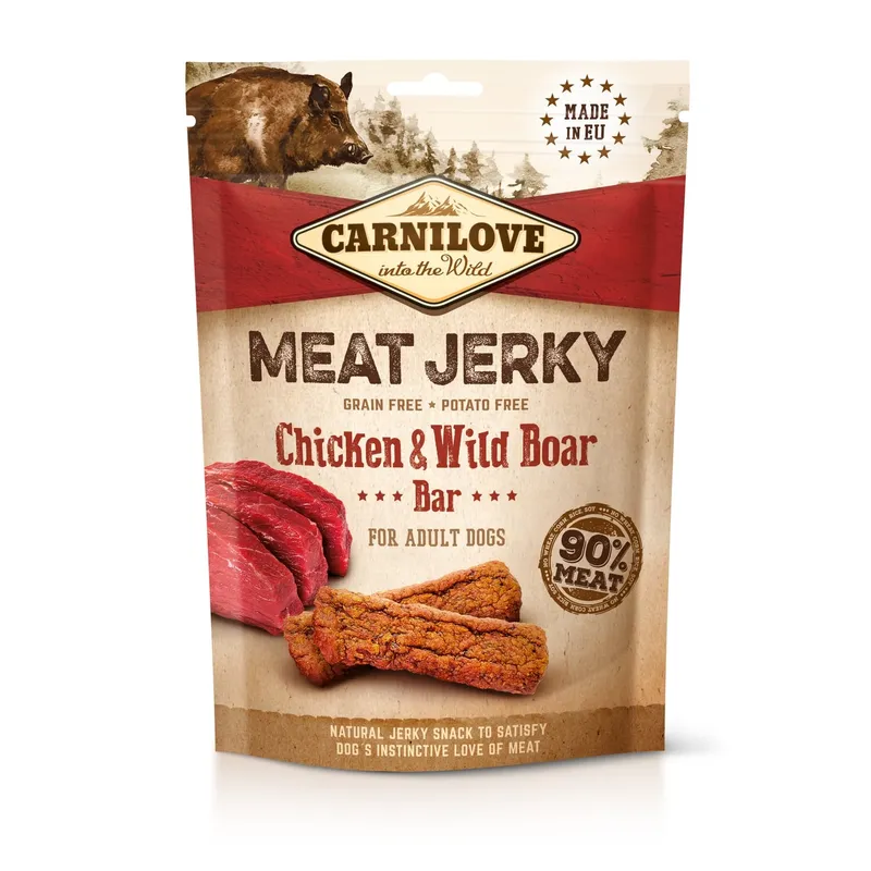 Bild 2 för Carnilove Jerky Chicken & Wild Boar Bar 100 g