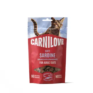Produktfoto för Carnilove TF-godis till katter med sardiner/jordgubbar 0,05 kg