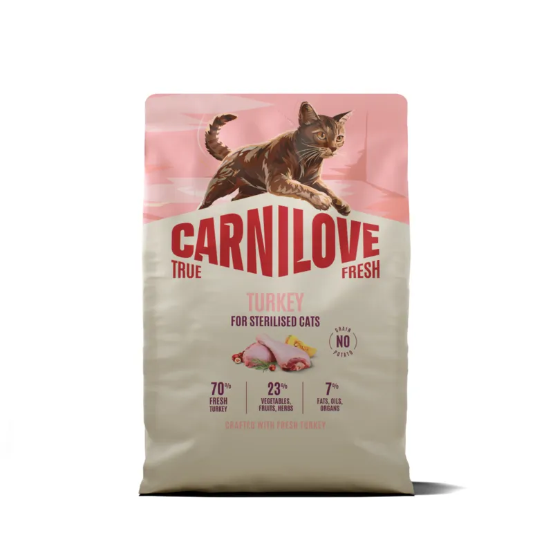Bild 1 för Carnilove True Fresh Cat Sterilised Adult All Breeds Turkey torrfoder för katt 2 kg