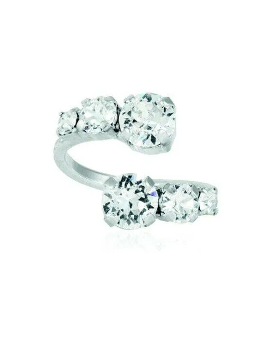 Bild 1 för Caroline Svedbom - Halo Ring Rhodium Crystal