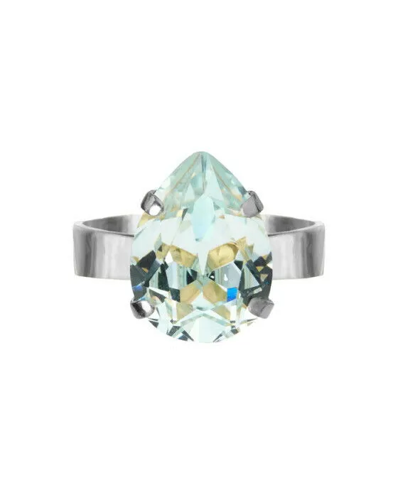 Bild 1 för Caroline Svedbom - Mini Drop Ring Rhodium Light Azore