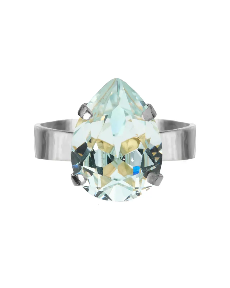 Bild 2 för Caroline Svedbom - Mini Drop Ring Rhodium Light Azore