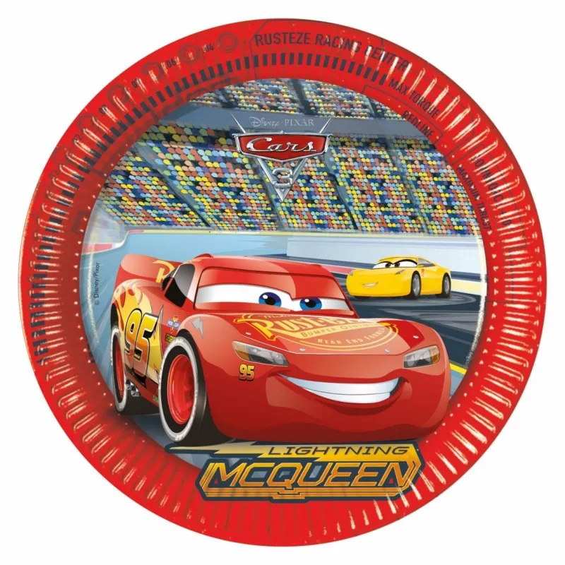 Alternativ bild 0 för Cars 3 paptallerkner, 23 cm