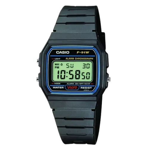 Bild 1 för Casio Timeless F-91W-1YEG - Unisex - 33 mm - Digital - Digital/Smartklocka - Plexiglas