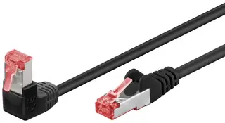 Produktfoto för CAT 6 - 90°angled black - 0.25m