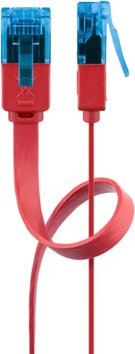 Produktfoto för CAT 6A flat-patch cable U/UTP red