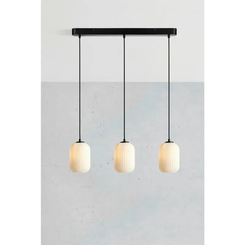 Bild 2 för CAVA - PENDANT STRAIGHT BLACK/WHITE 3L